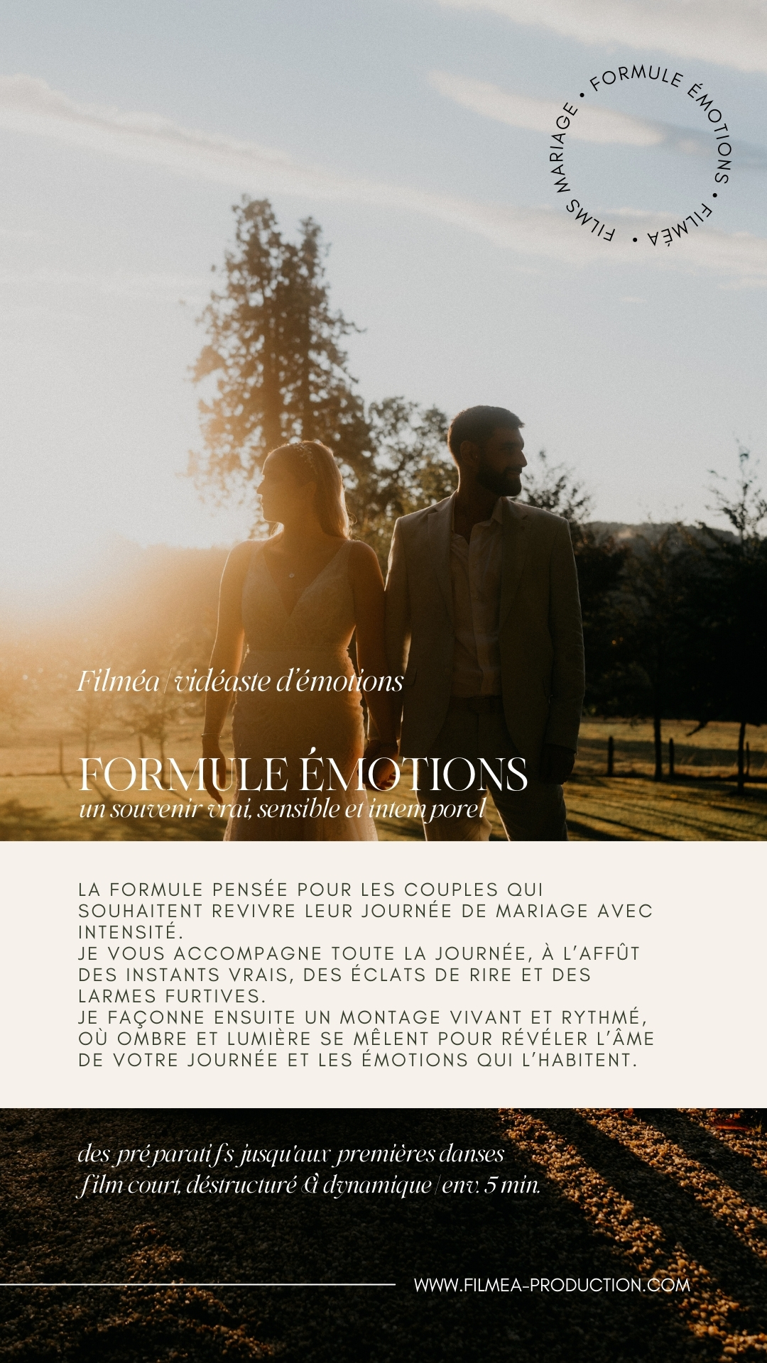 Formule vidéaste mariage Limoges Dordogne